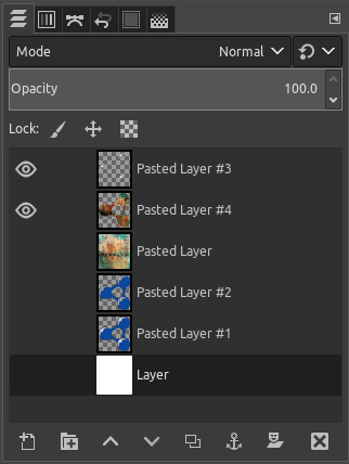 GIMP layers for LCD project logo